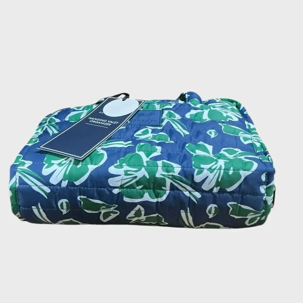 Dabney Lee Hanging Travel Organizer Makeup Toiletry Bag Blue Floral NWT